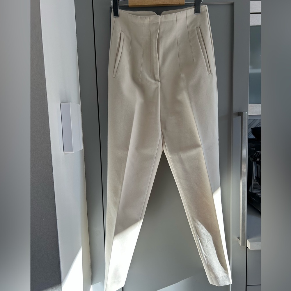 Zara Cream Tailored Pants - Picture 2 of 6